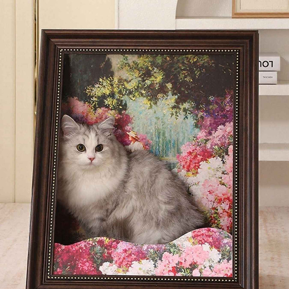 Cat House Artistic Frame - Famous Painting Cardboard Hideaway