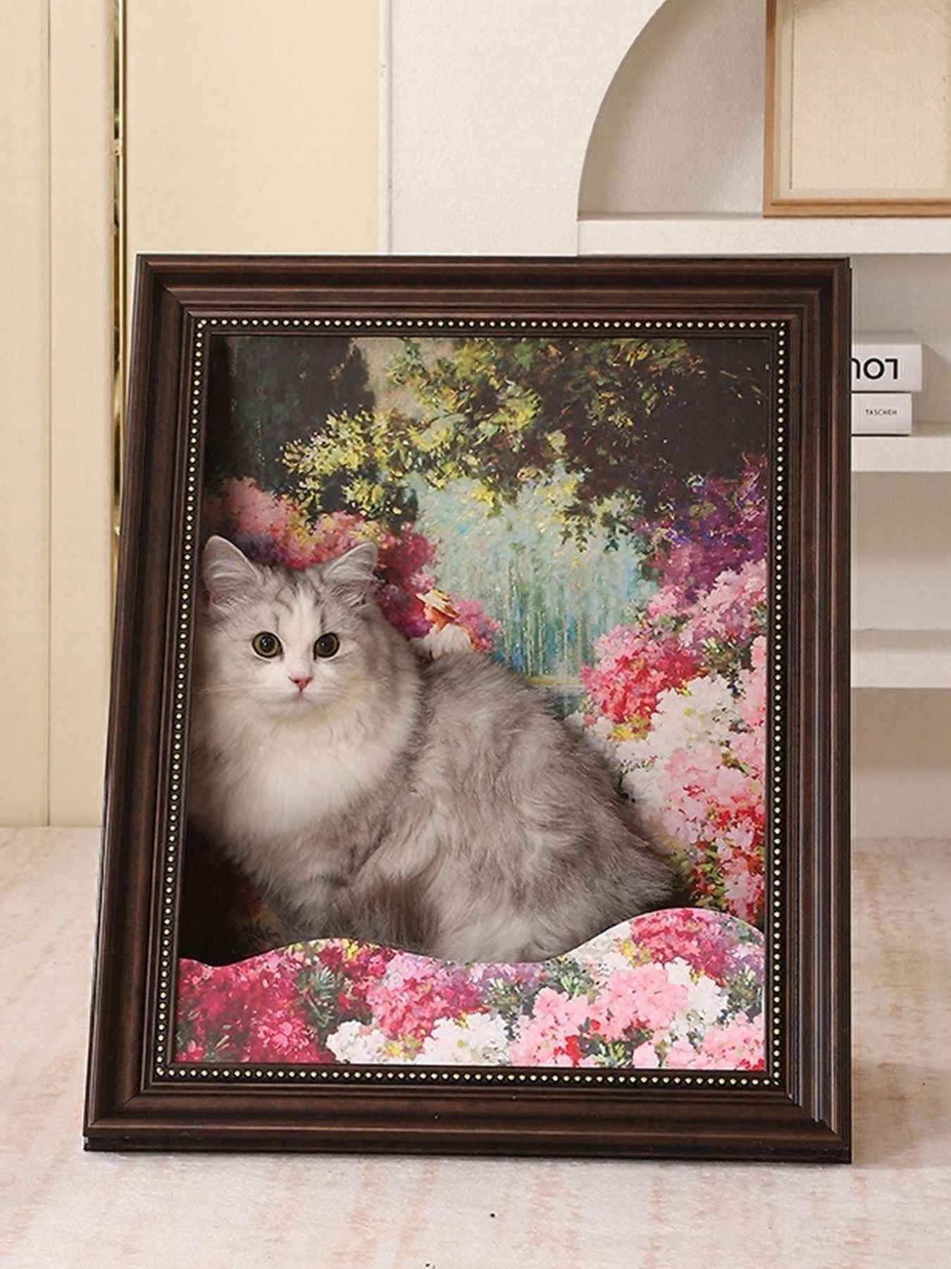 Cat House Artistic Frame - Famous Painting Cardboard Hideaway