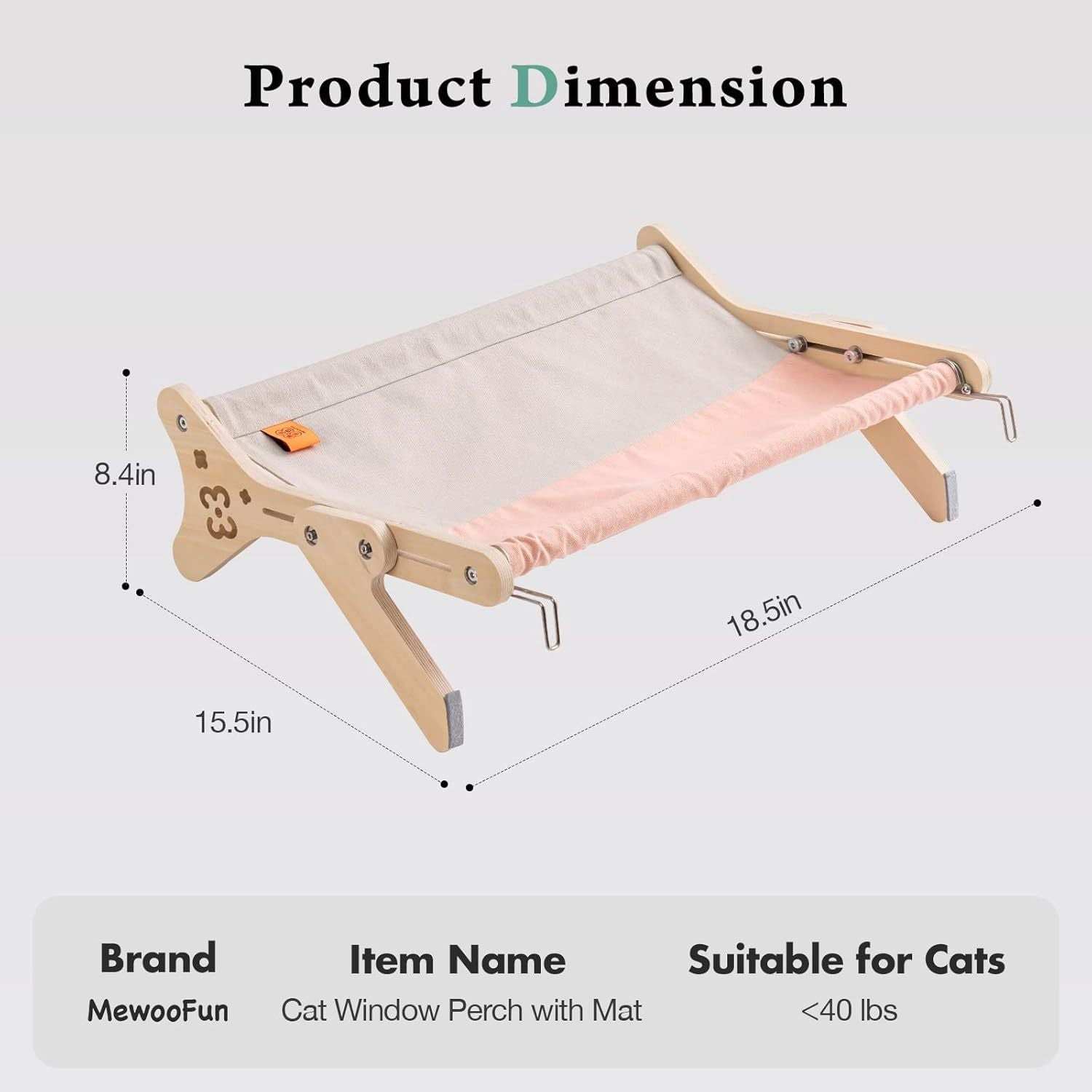 Cat Window Perch & Hammock - Adjustable 2-in-1 Sunbathing Seat For Indoor Cats