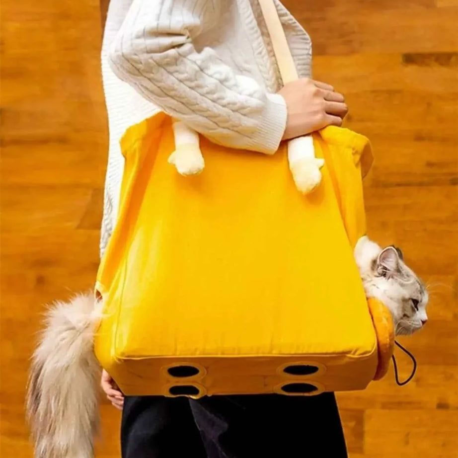 Portable Pet Bag - Breathable Canvas Carrier