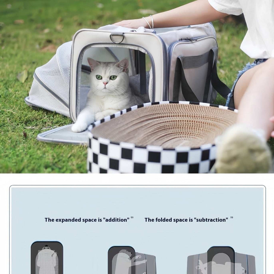 Portable Pet Carrier for Cats and Small Dogs - Breathable Travel Backpack