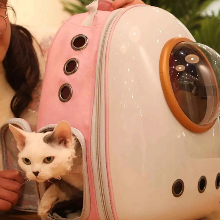 Pet Carrier Backpack - Space Capsule Transparent Bubble