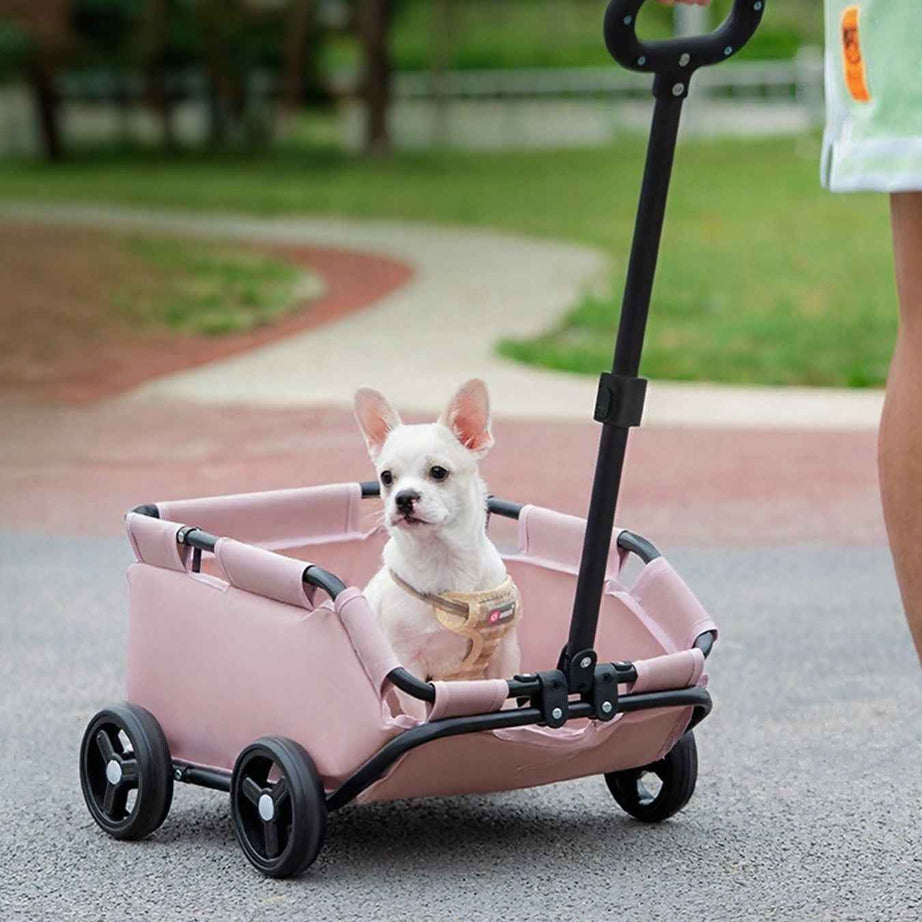 Foldable Pet Stroller Wagon - Portable Collapsible Outdoor Carrier
