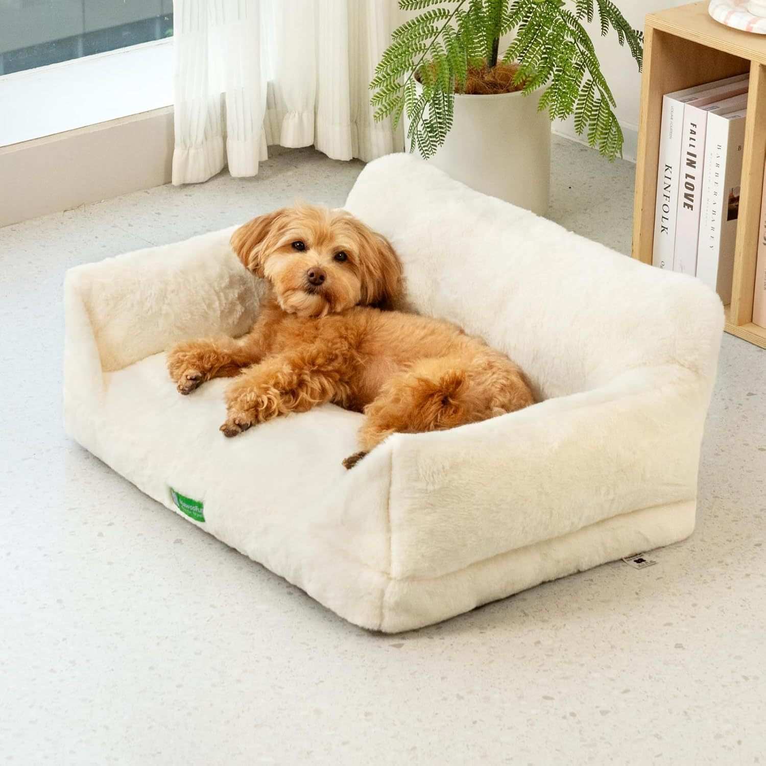 Luxury Pet Sofa Bed - Ultra-Soft Faux Rabbit Fur With Removable Cover