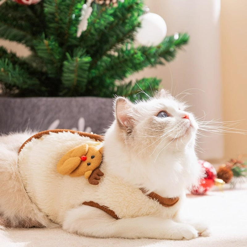 Festive Dog Coat - Warm Fleece Winter Jacket