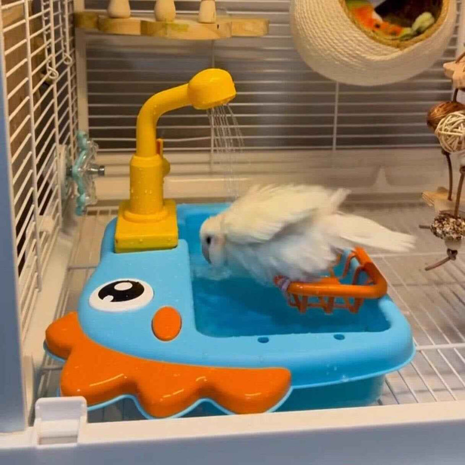 Automatic Pet Bird Dinosaur Bathtub Toy for Parrots & Parakeets