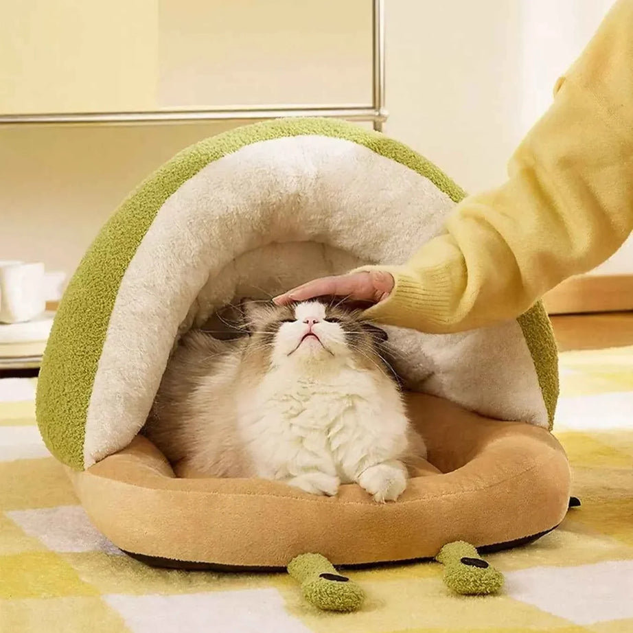 Cozy Pet Nest - Caterpillar Shape Plush Interior