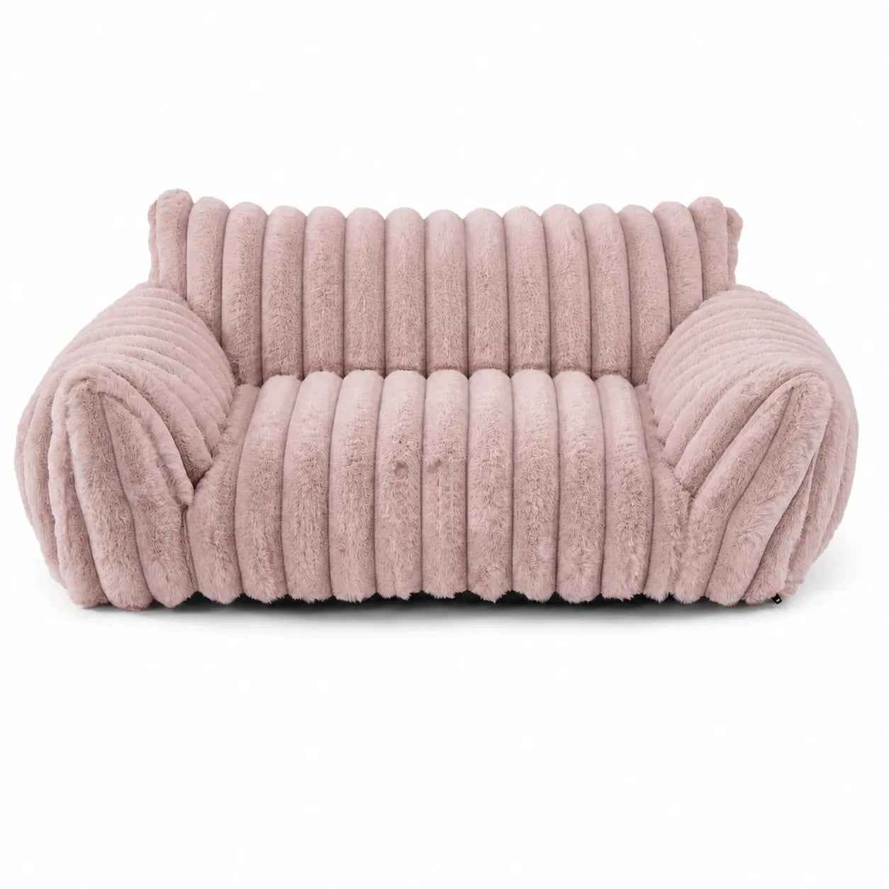Small Pet Bolster Sofa Bed - Washable Plush Couch for Cats and Dogs