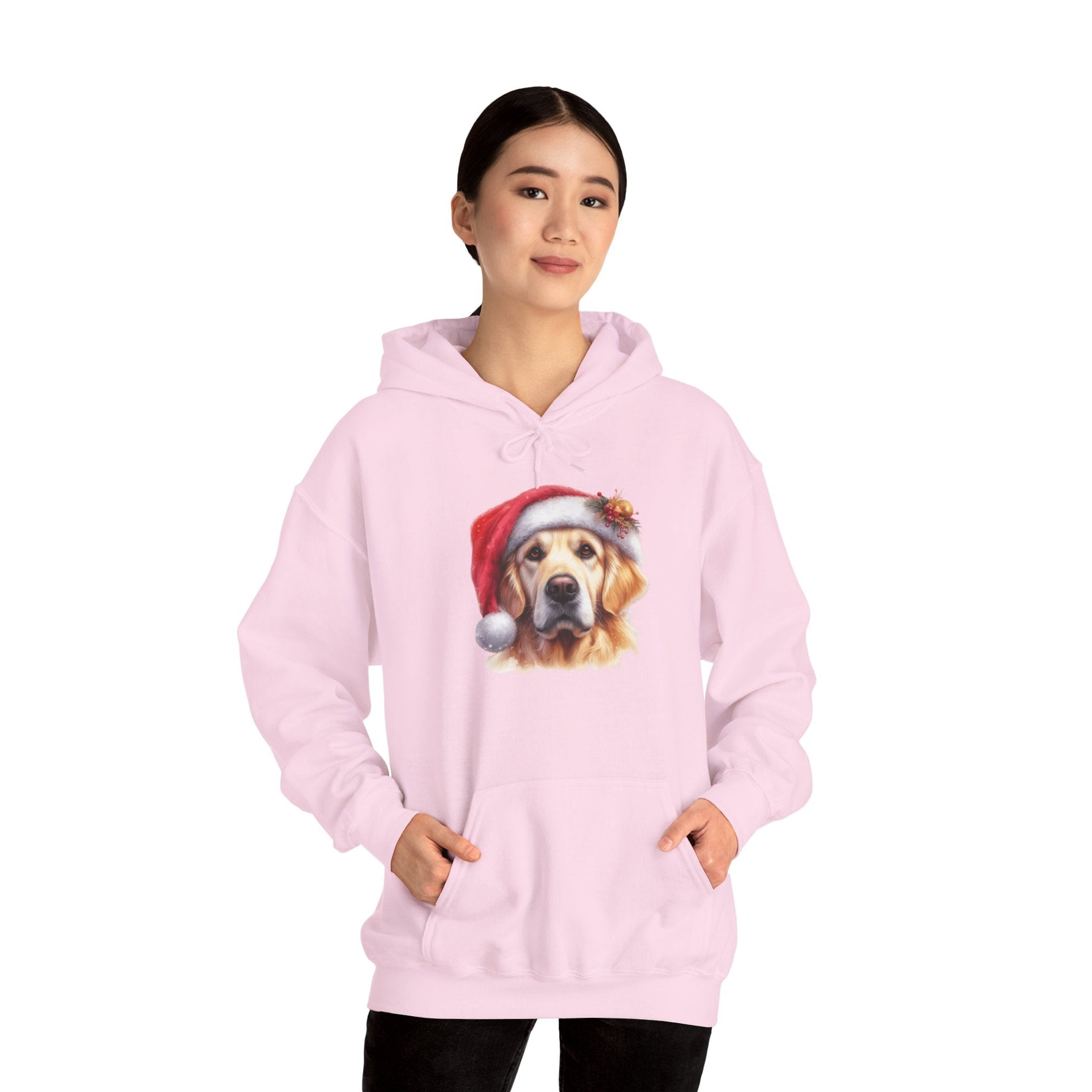 Christmas Hoodie - Golden Retriever in Santa Hat