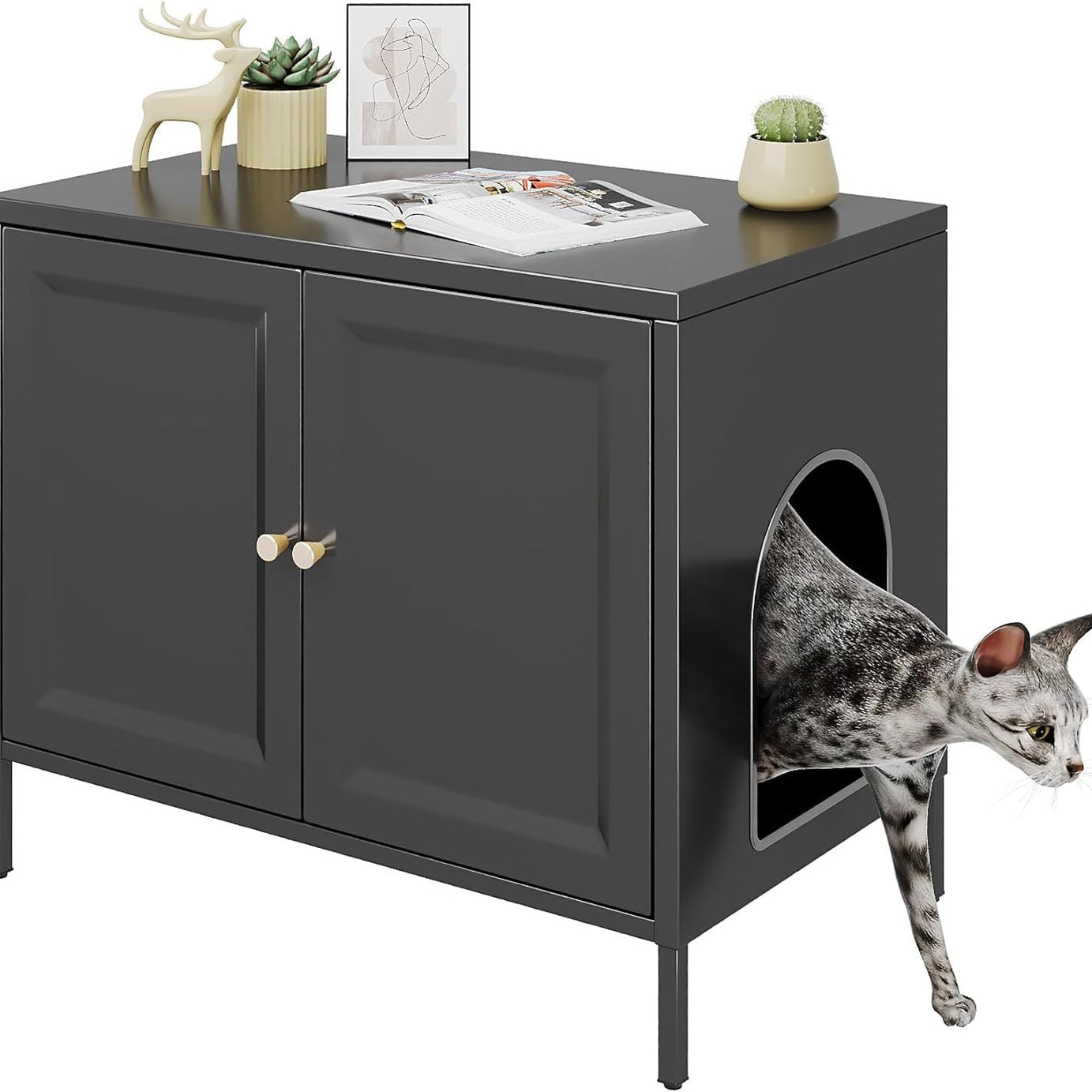 Hidden Barn Cabinet - Metal Cat Litter Box Enclosure