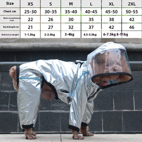 Full-Cover Dog Raincoat - Waterproof Four-Leg Design