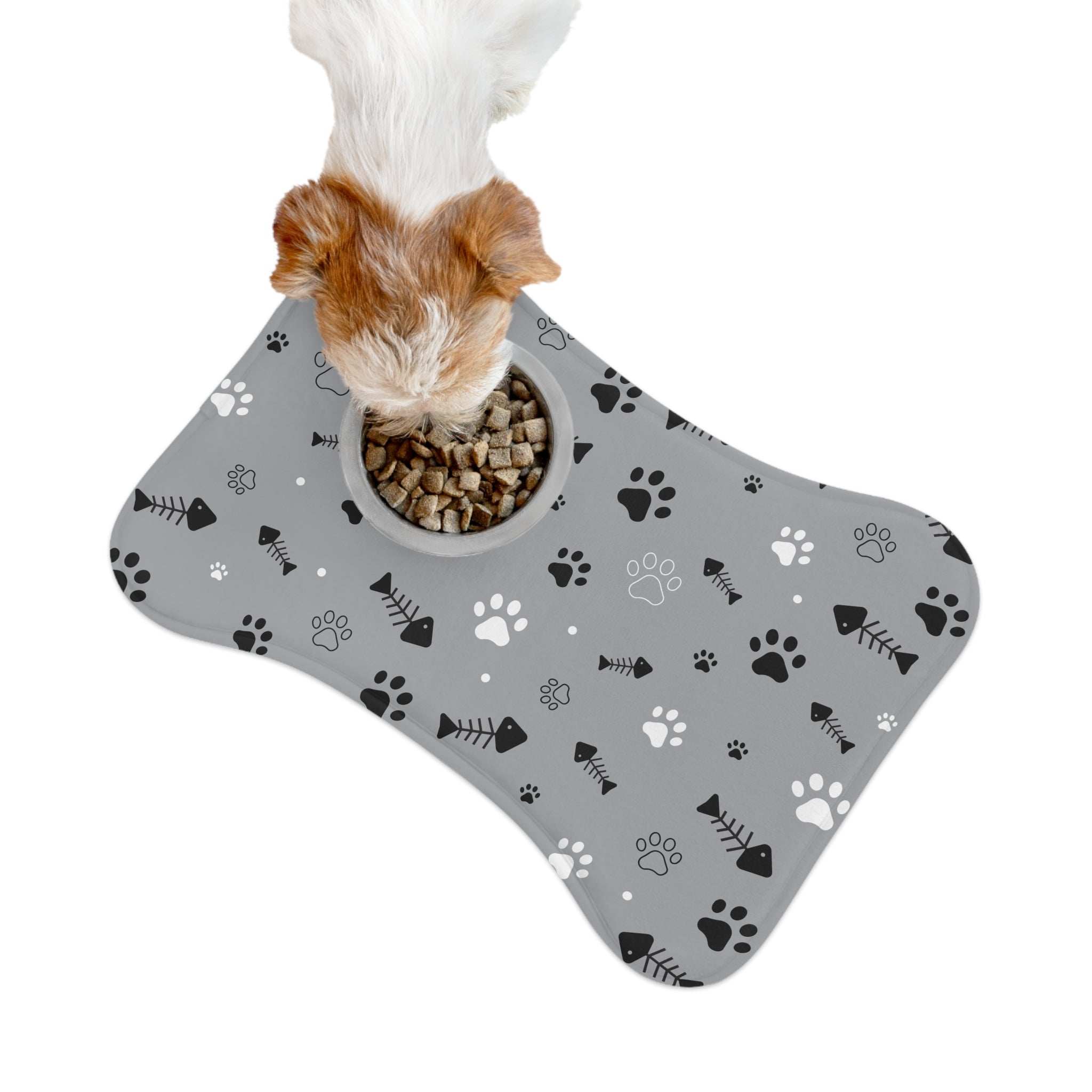 Stylish Pet Feeding Mat with Paw Print Design - Perfect for Pet Lovers