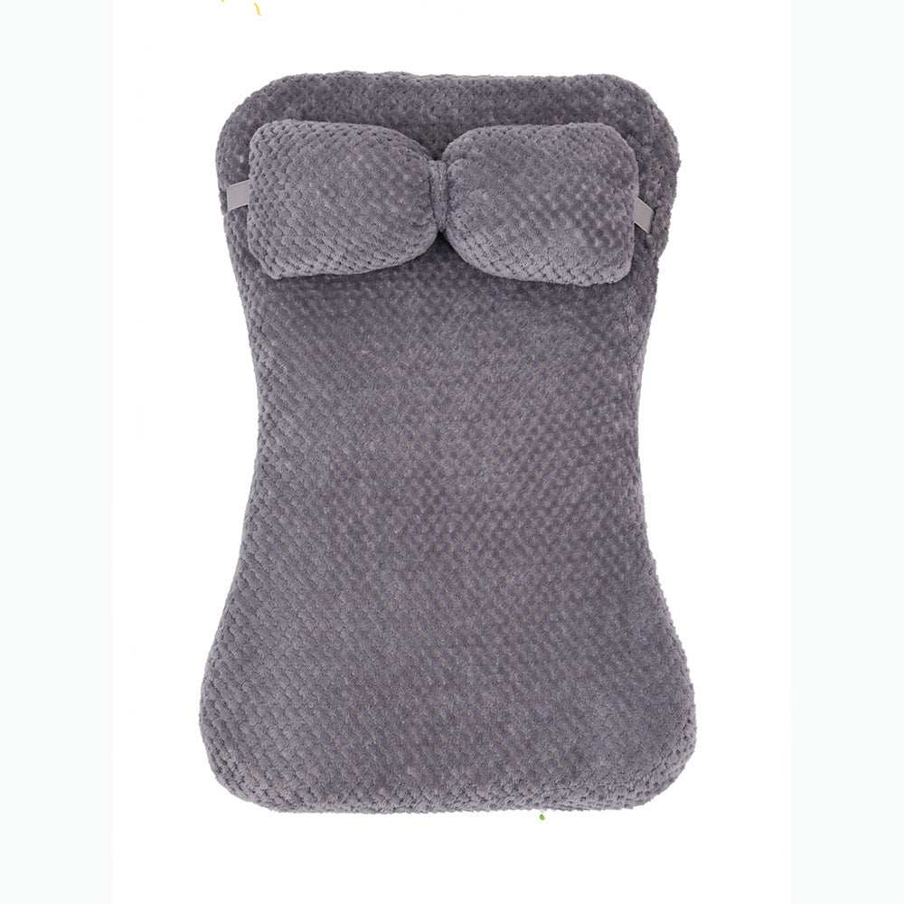Soft Plush Calming Cushion Pet Bed Mat with Pillow - Fits Dogs Cats