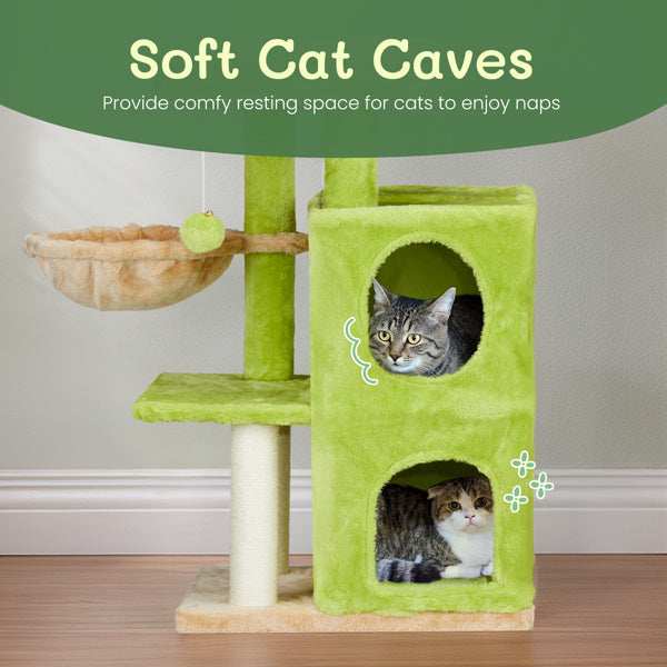 3-inch Yellow-green Speaker-shaped Double-layer Cat House  Hammock Cat Bed