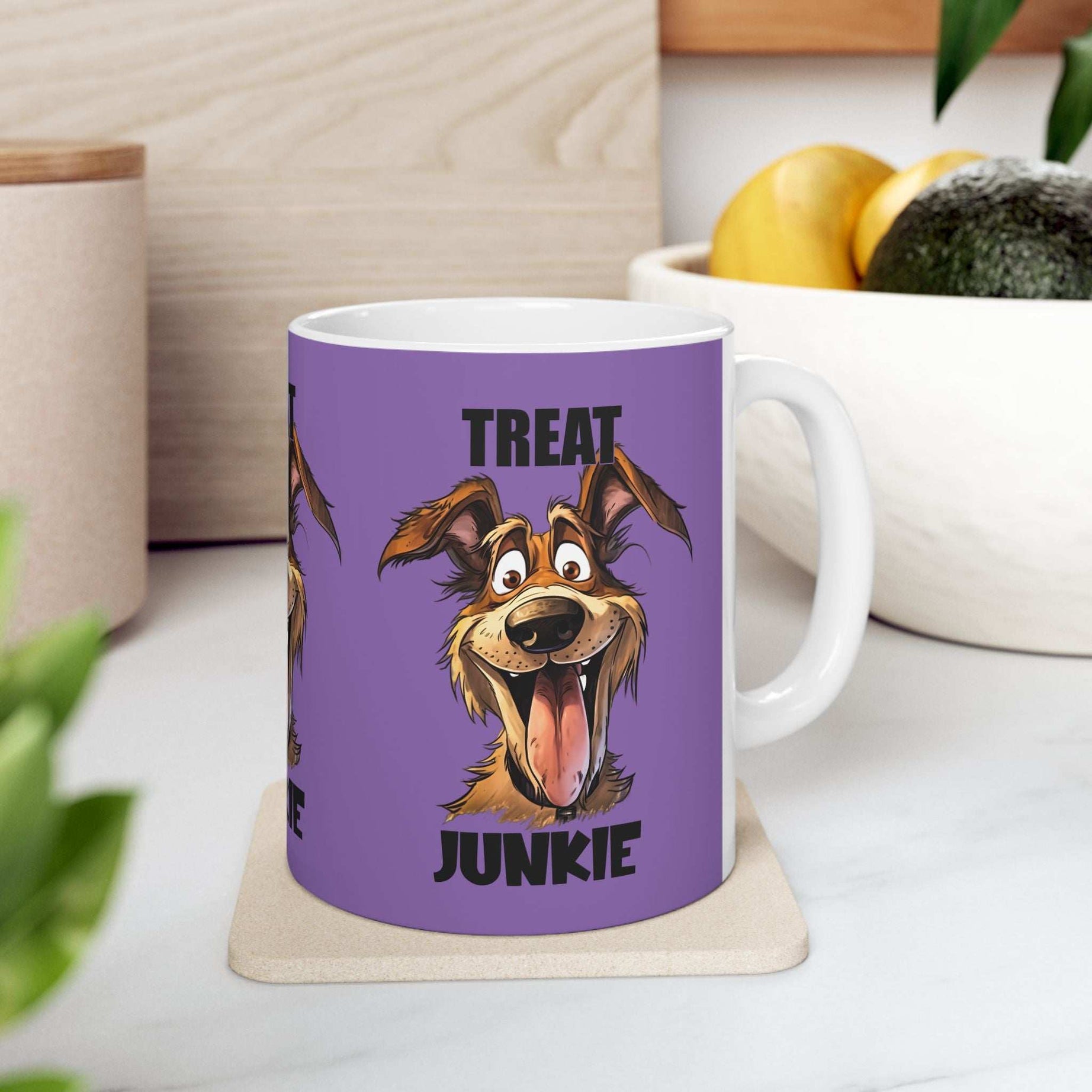 Funny Dog Lover Mug - 'Treat Junkie' - Perfect Gift for Pet Owners