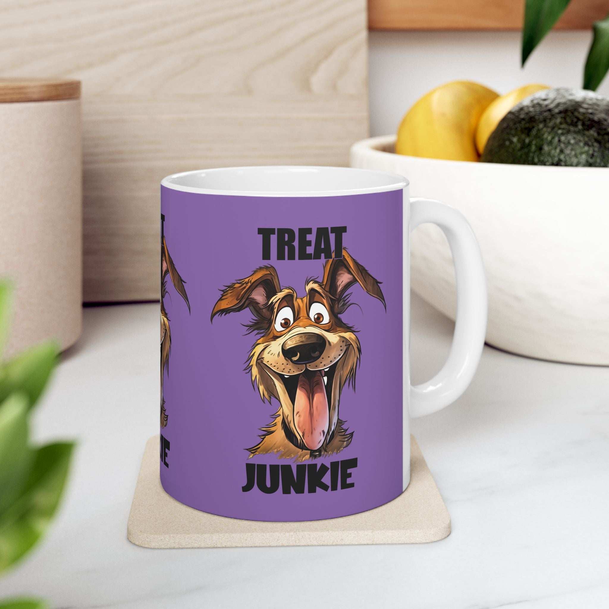 Funny Dog Lover Mug - 'Treat Junkie' - Perfect Gift for Pet Owners