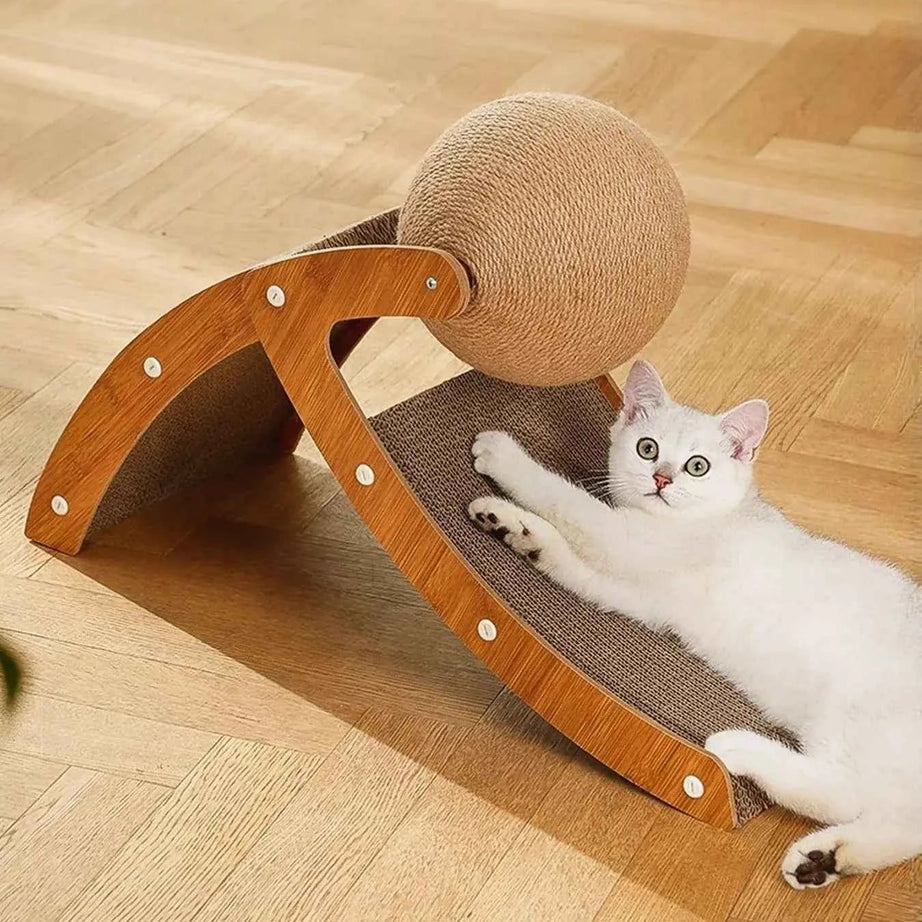 Cat Scratching Post - Interactive Ball & Ramp