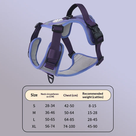 Adjustable Dog Harness - Large Chest Style with Leash