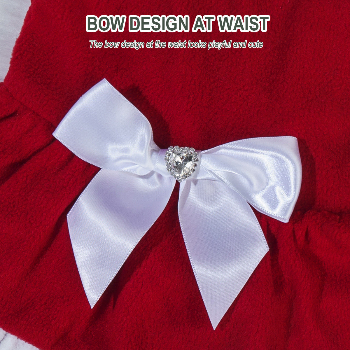 Bow Princess Dress - Pet Christmas Holiday Outfit