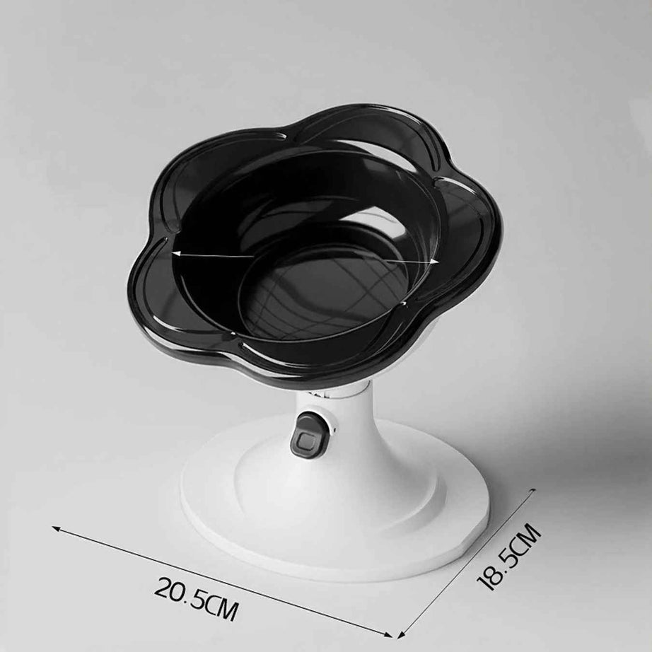 Pet Flower Bowl Ceramic - Elevated Pedestal Feeding Dish