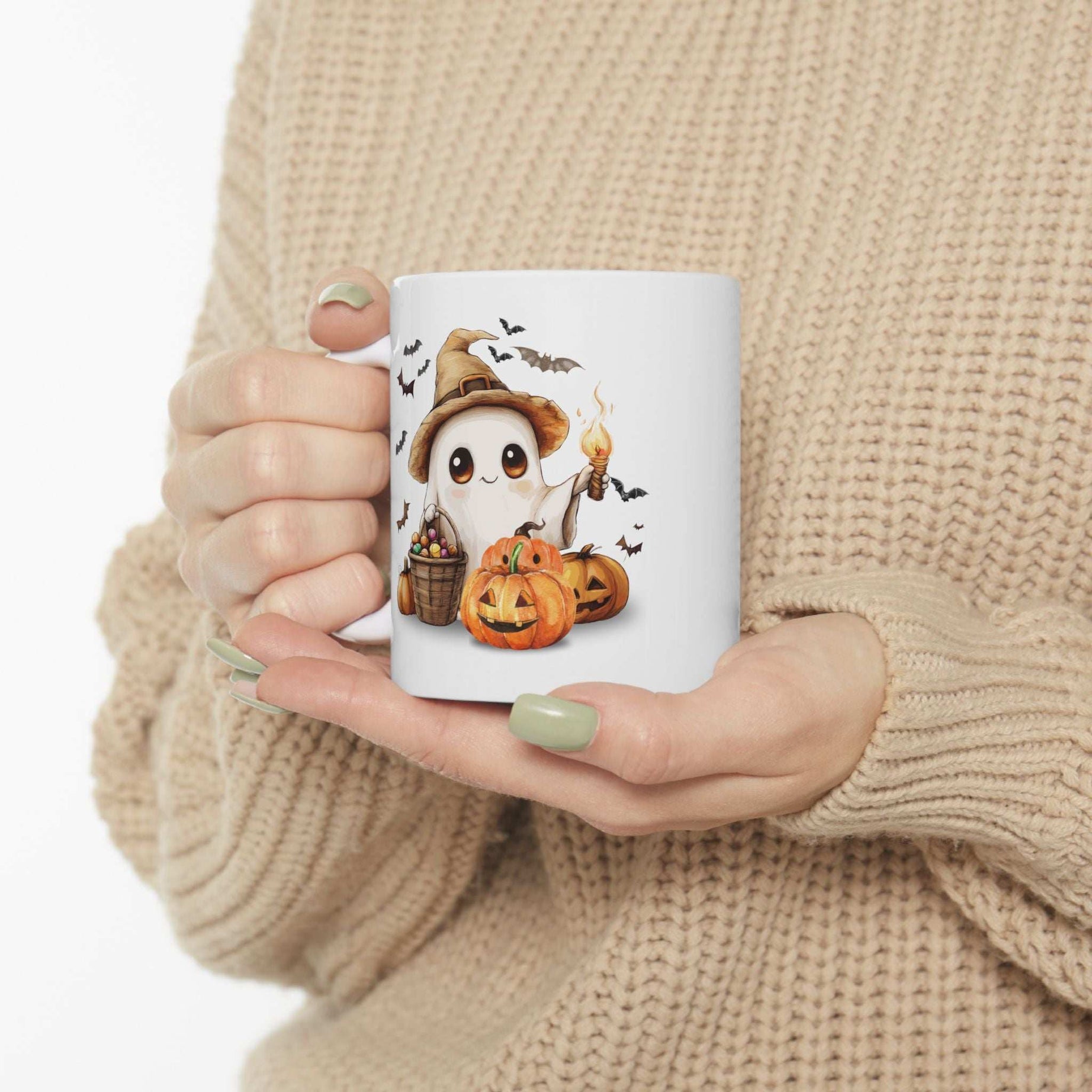 Halloween Scarecrow Ceramic Mug - Fall Coffee Cup Gift
