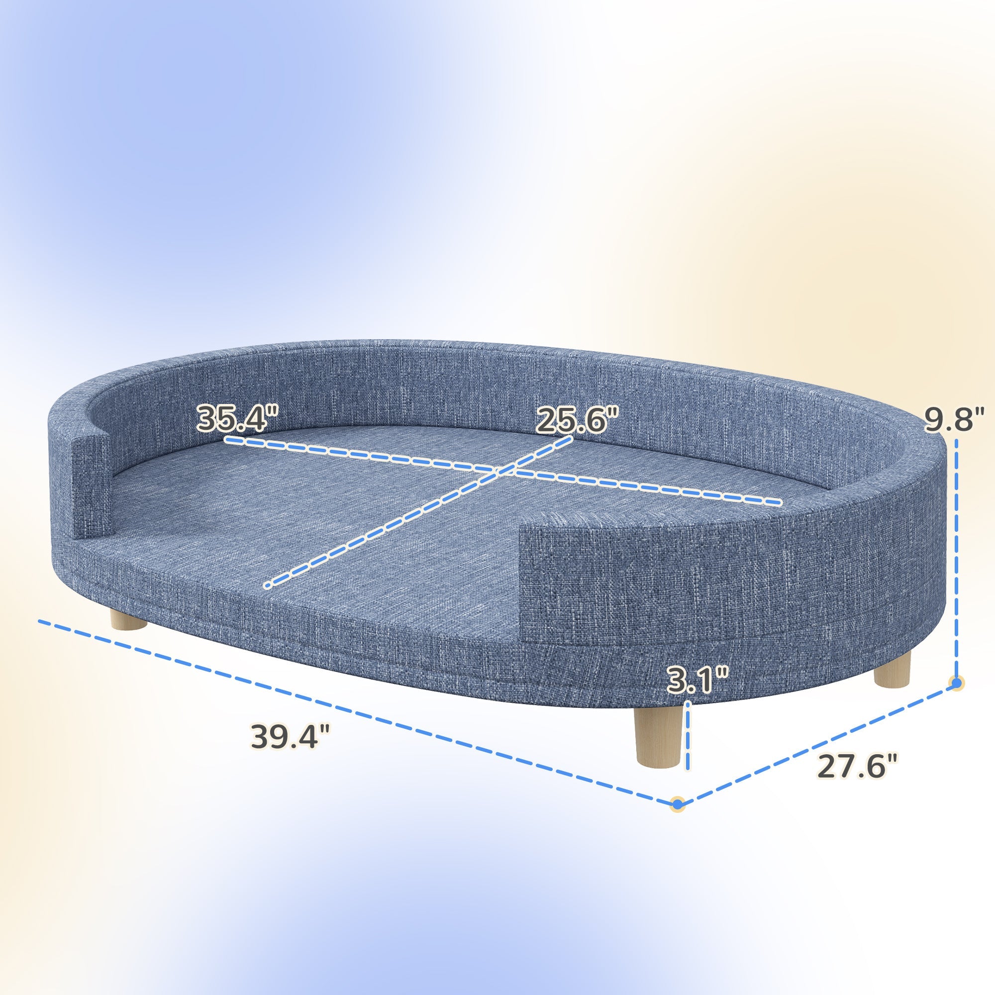 Dog Couch for Large Dogs - Washable & Elevated Sofa Bed