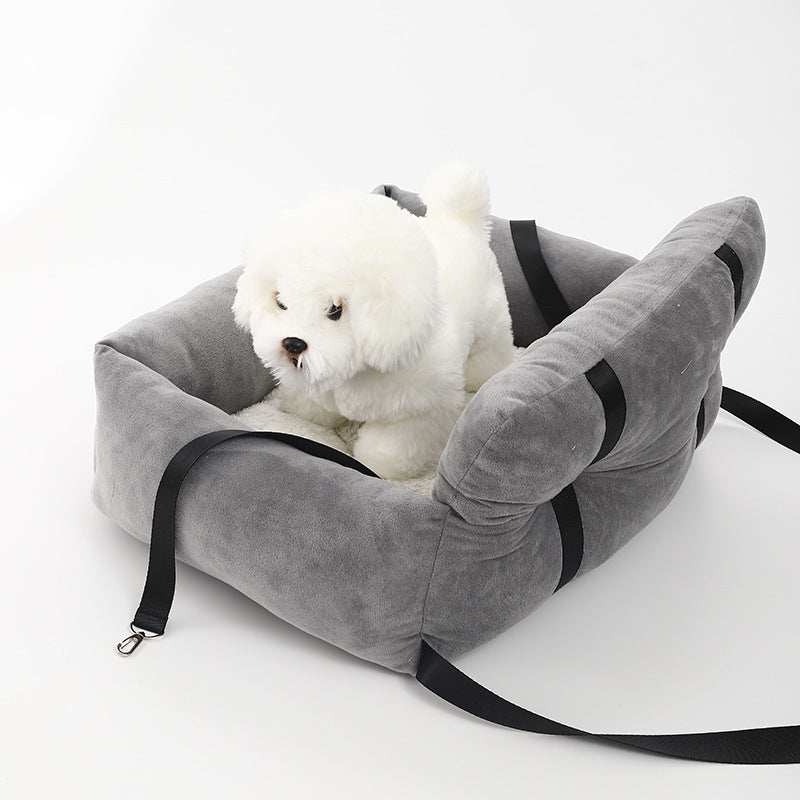 Soft Plush Nest Pet Bed Car Seat - Secure Your Pet