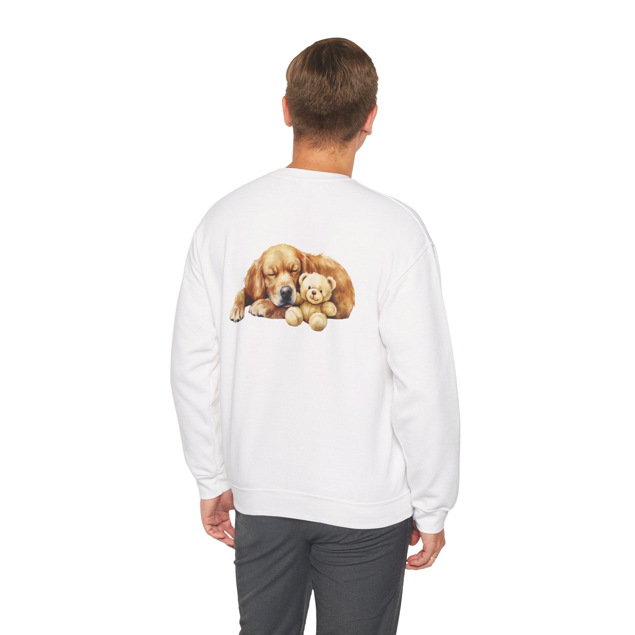 Baby Golden Retriever Crewneck - Nap with Teddy Bear