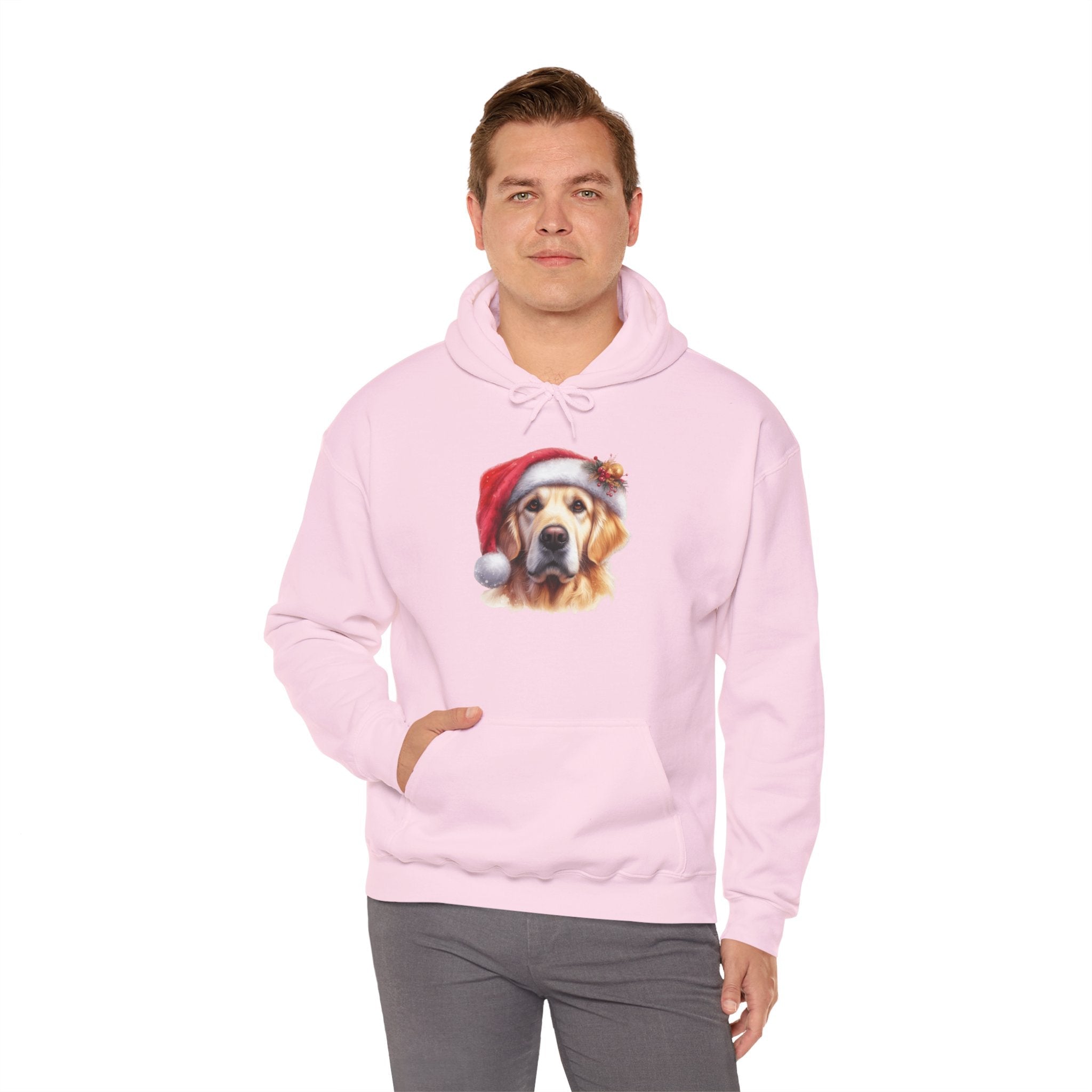 Christmas Hoodie - Golden Retriever in Santa Hat