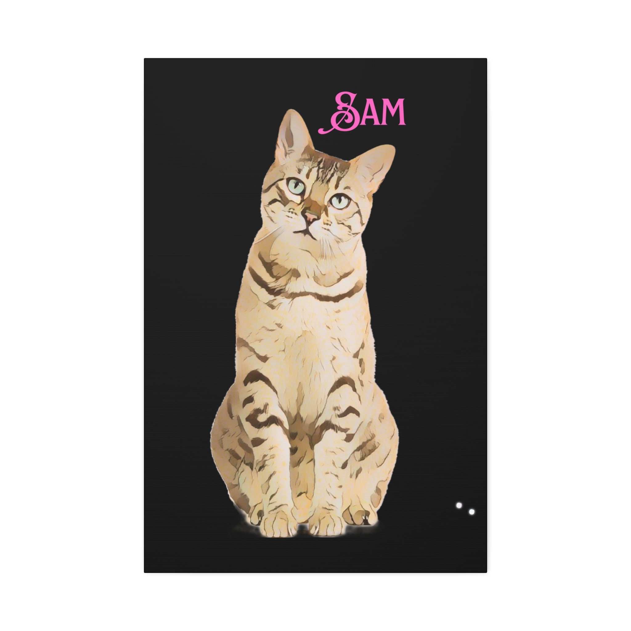 PAW-sonalized Black Canvas Print | Upload Photo~Choose size