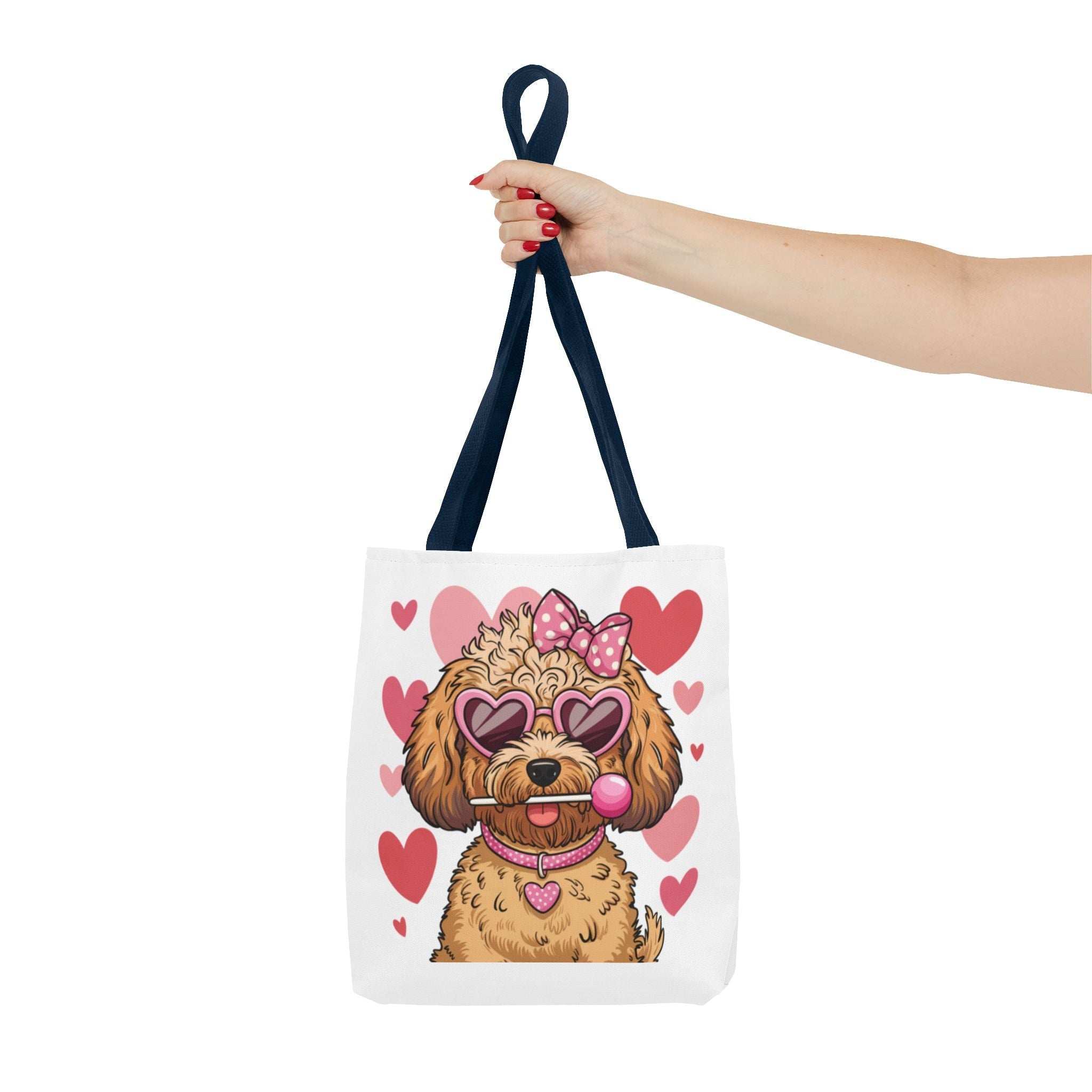 Cute Dog Lover Tote Bag with Heart Design