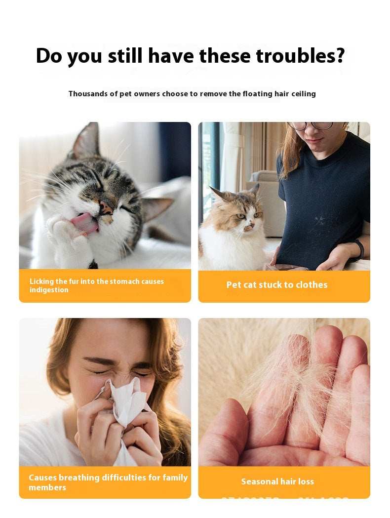 Cat Hair Removal Glove Brush - Remove Loose Hair