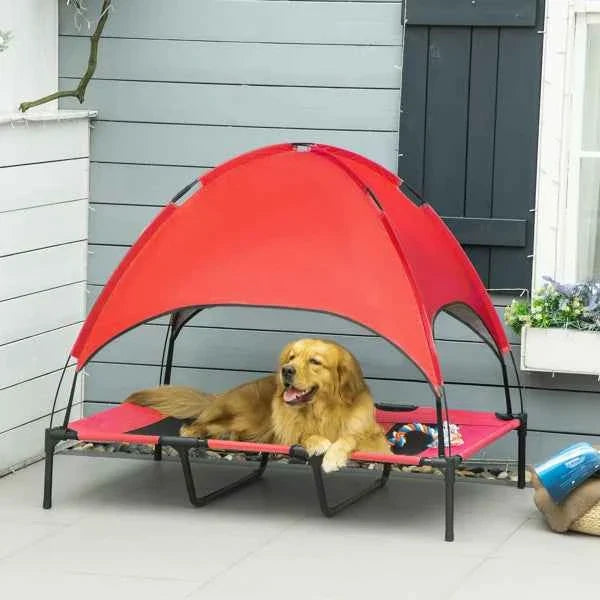 Dog Cooling Cot Elevated Bed - Breathable Mesh Raised Frame