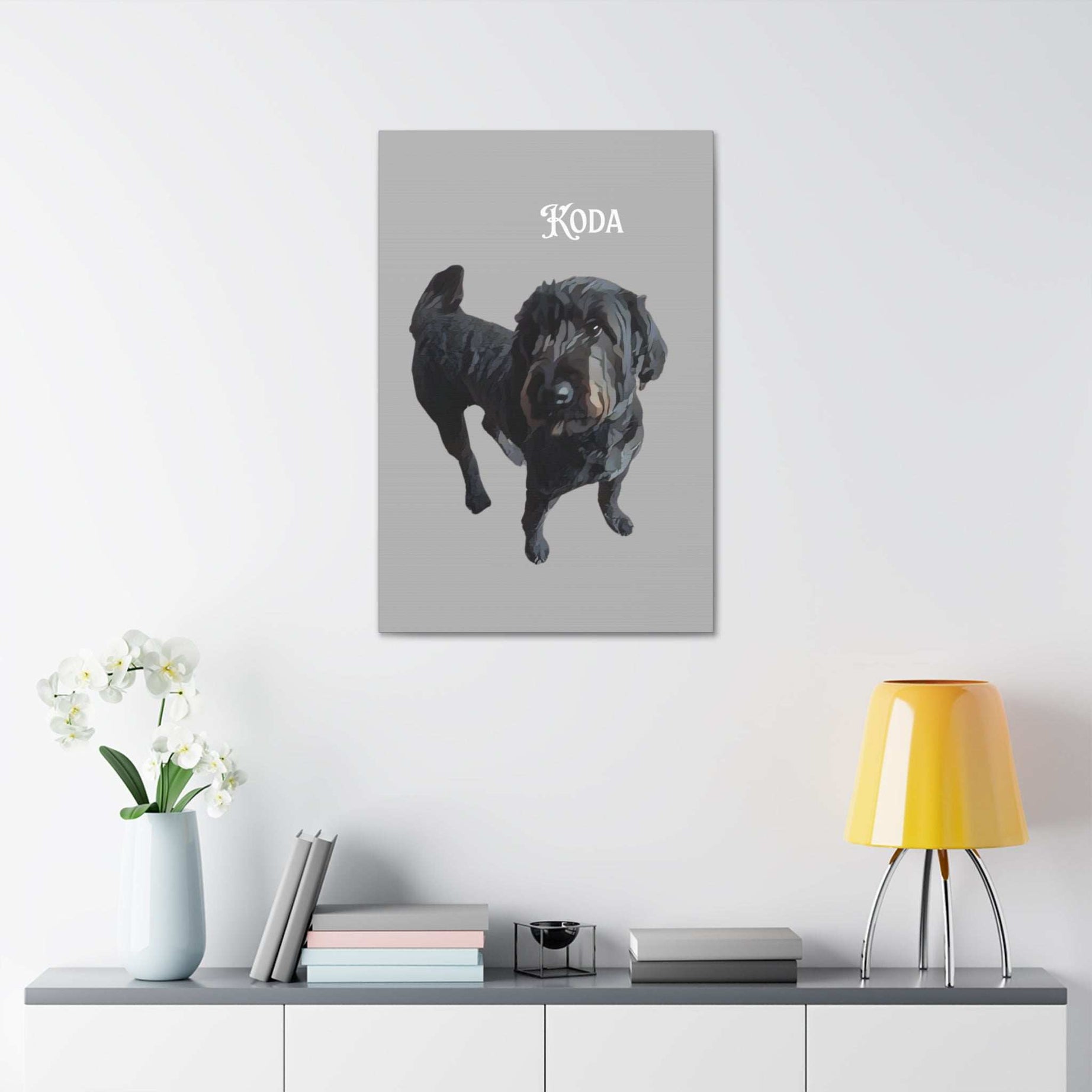PAW-sonalized Light Grey Canvas Print | Upload Photo~Choose size