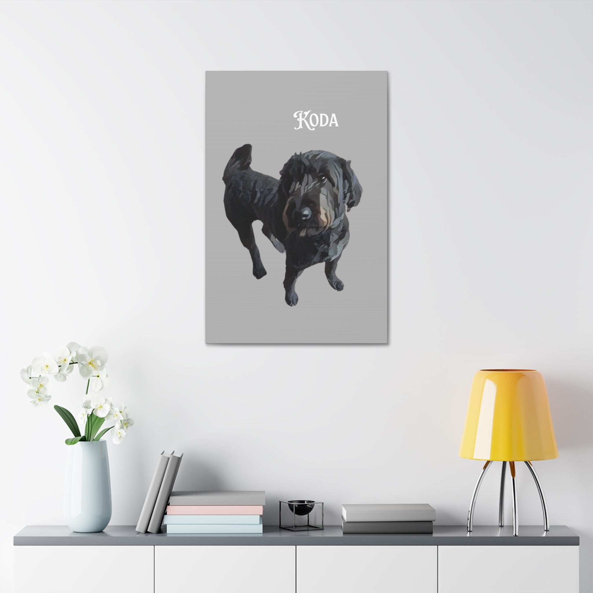 PAW-sonalized Light Grey Canvas Print | Upload Photo~Choose size