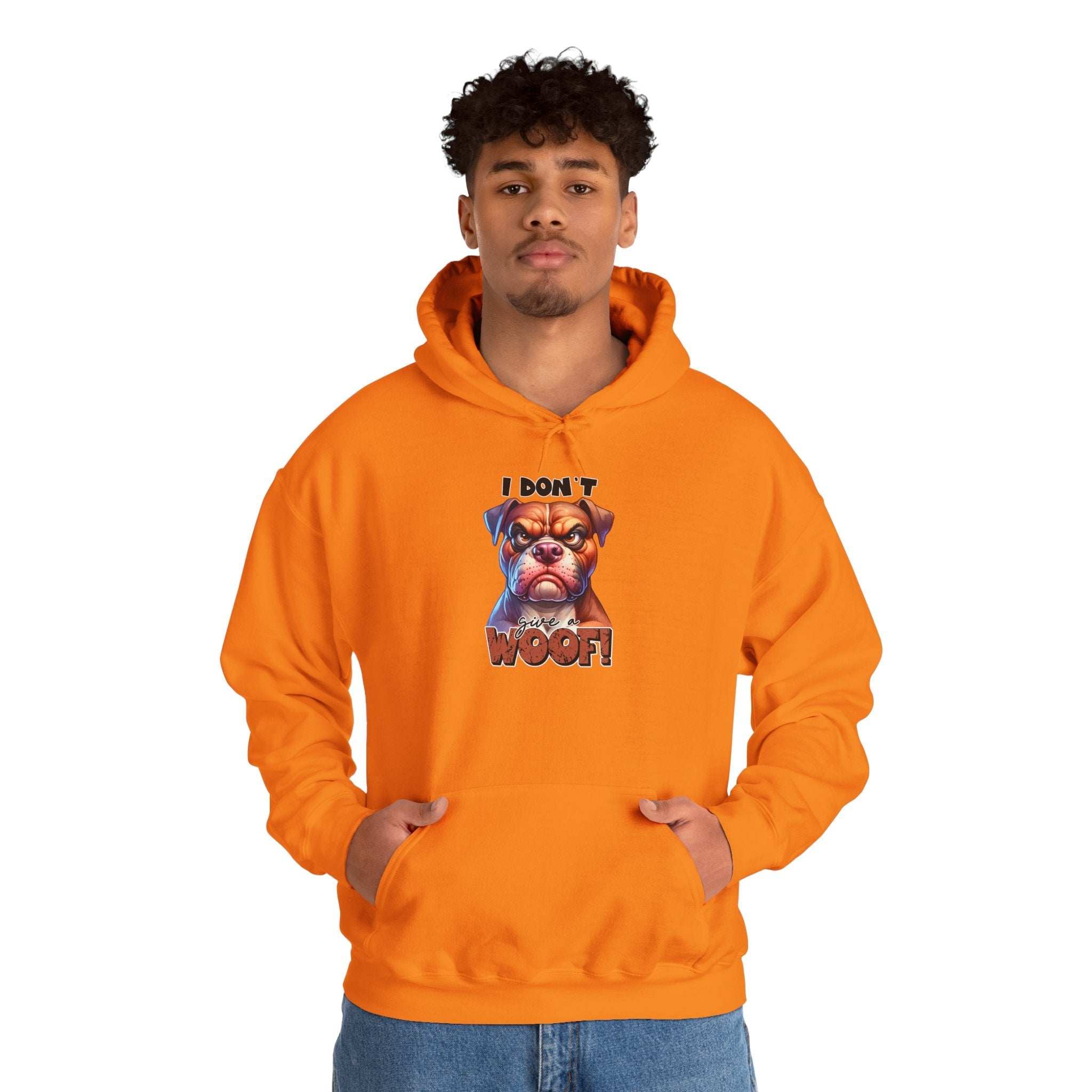 Fun Dog-Themed Unisex Hoodie - "I Don't Give a Woof"