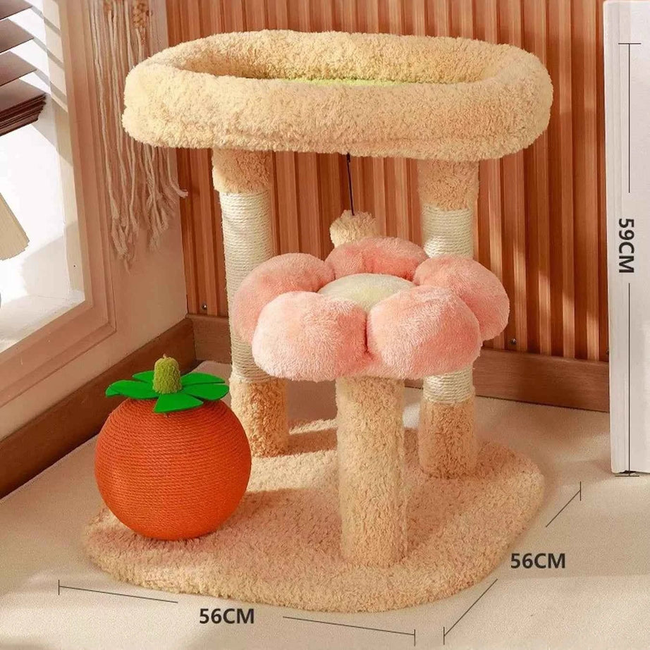 Cat Scratching Post Sisal - Soft Plush Tower Platform