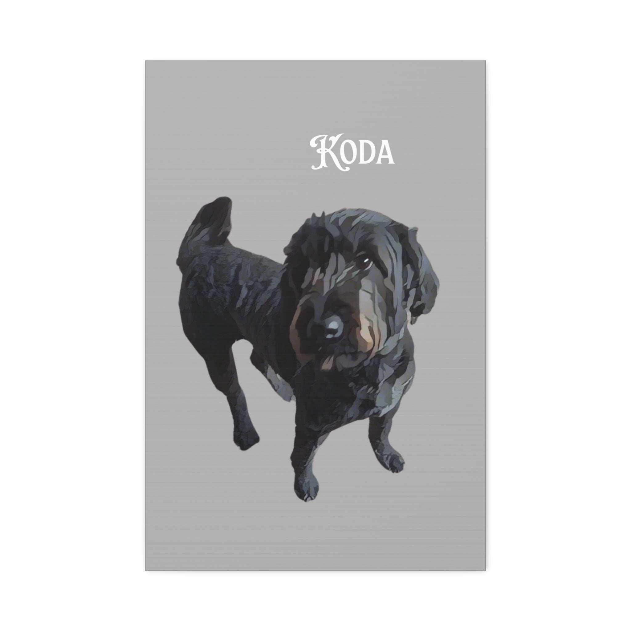 PAW-sonalized Light Grey Canvas Print | Upload Photo~Choose size