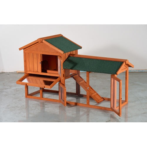 Rabbit Hutch - 2-Story Outdoor Wooden Cage