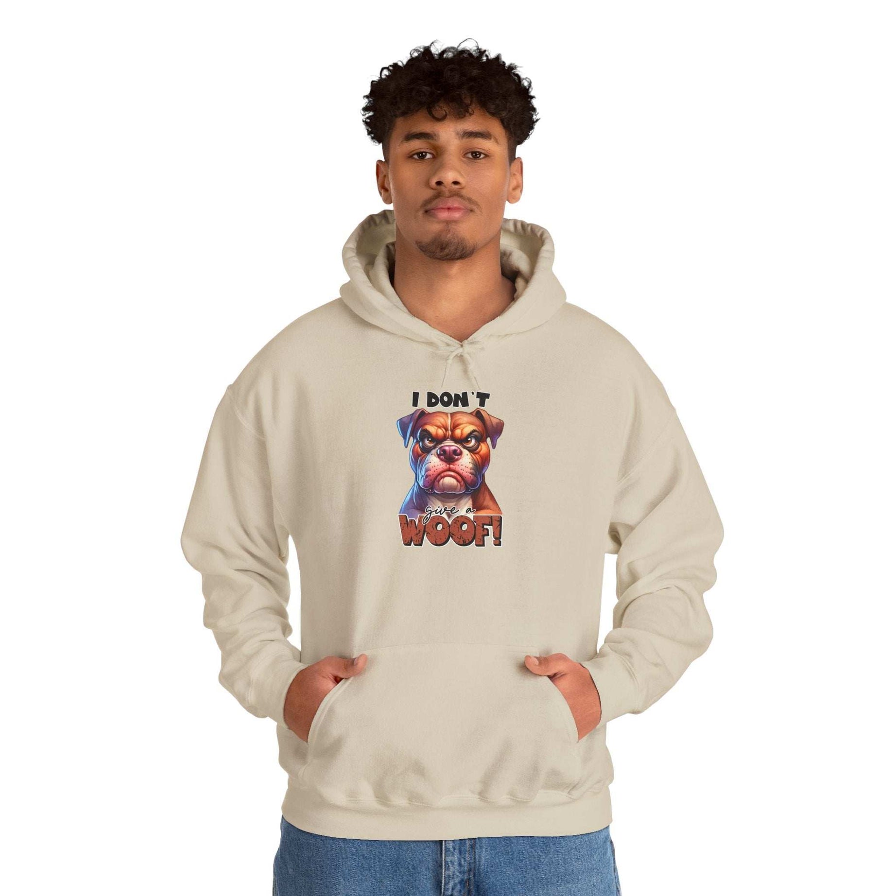 Fun Dog-Themed Unisex Hoodie - "I Don't Give a Woof"
