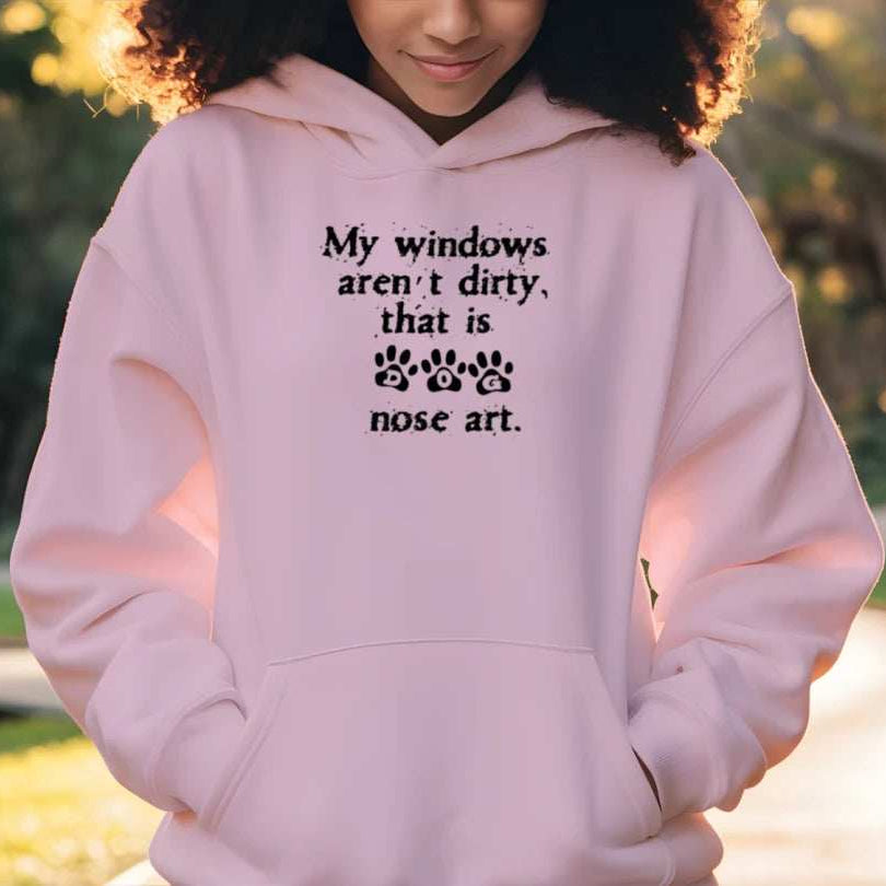 Window Nose Art Hoodie Sweatshirt - Pet Parent Comfort