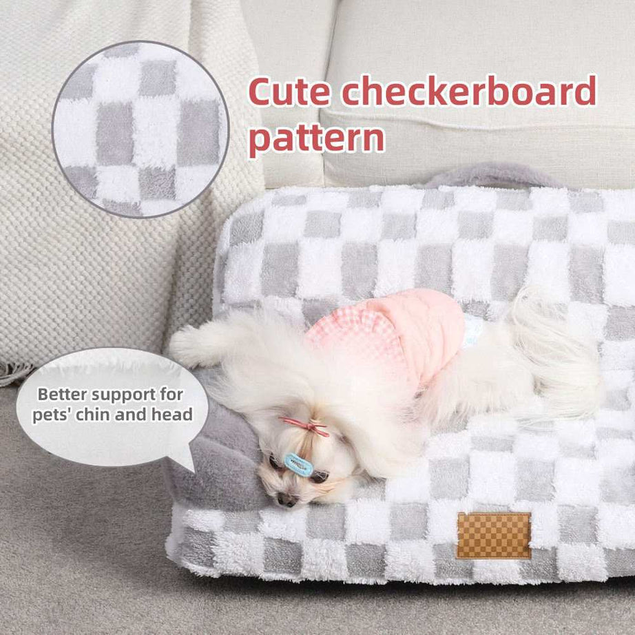 Orthopedic Pet Couch Bed - Machine Washable Non-Slip