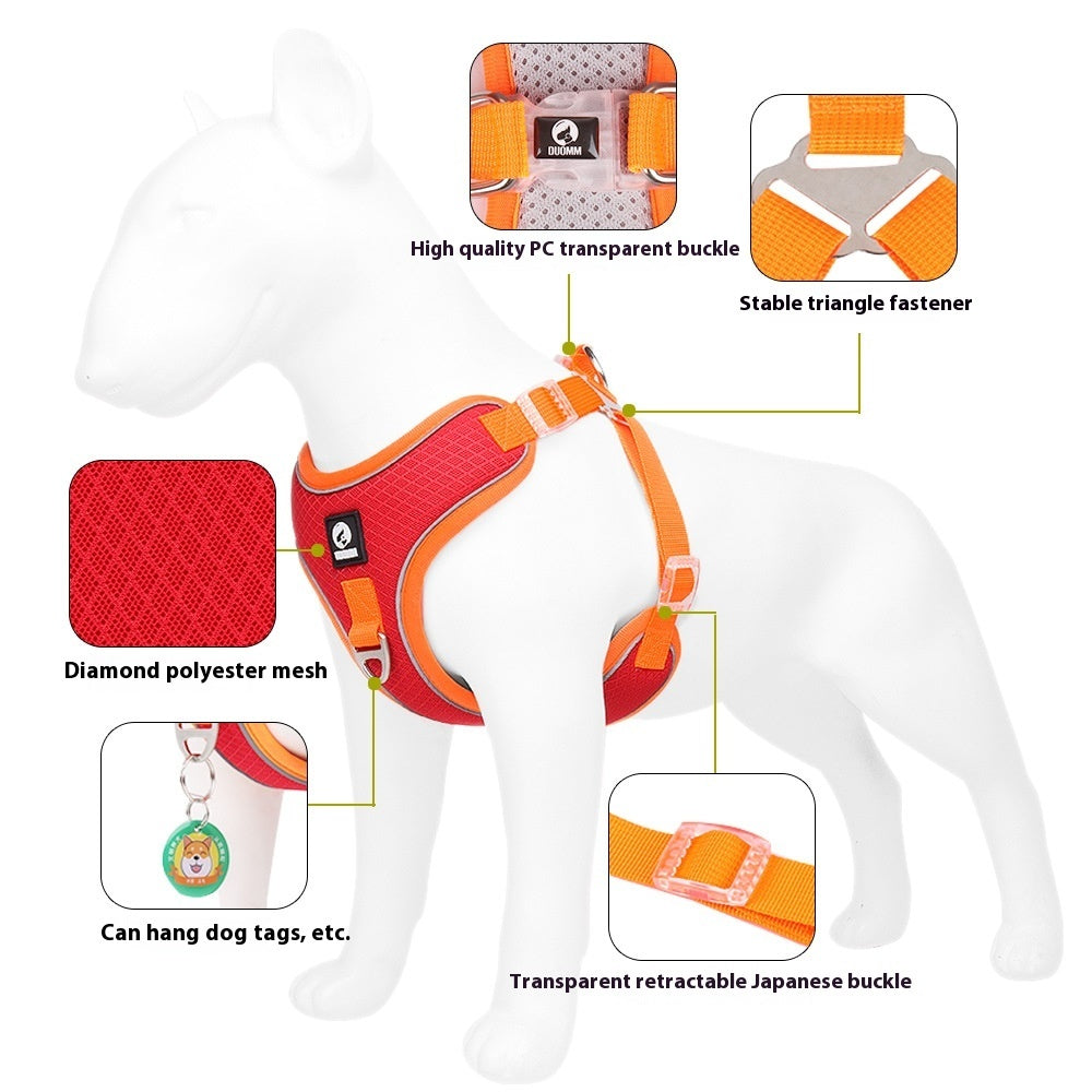 Reflective Mesh Harness - Breathable Dog Safety Vest