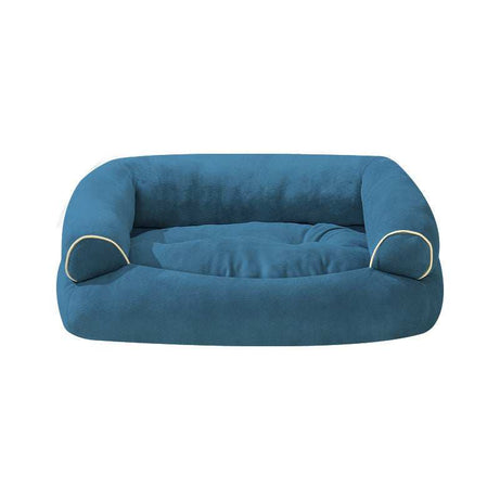 Soft Fabric Pet Sofa Bed For Dogs and Cats with Side Bolsters - Small to 3XL