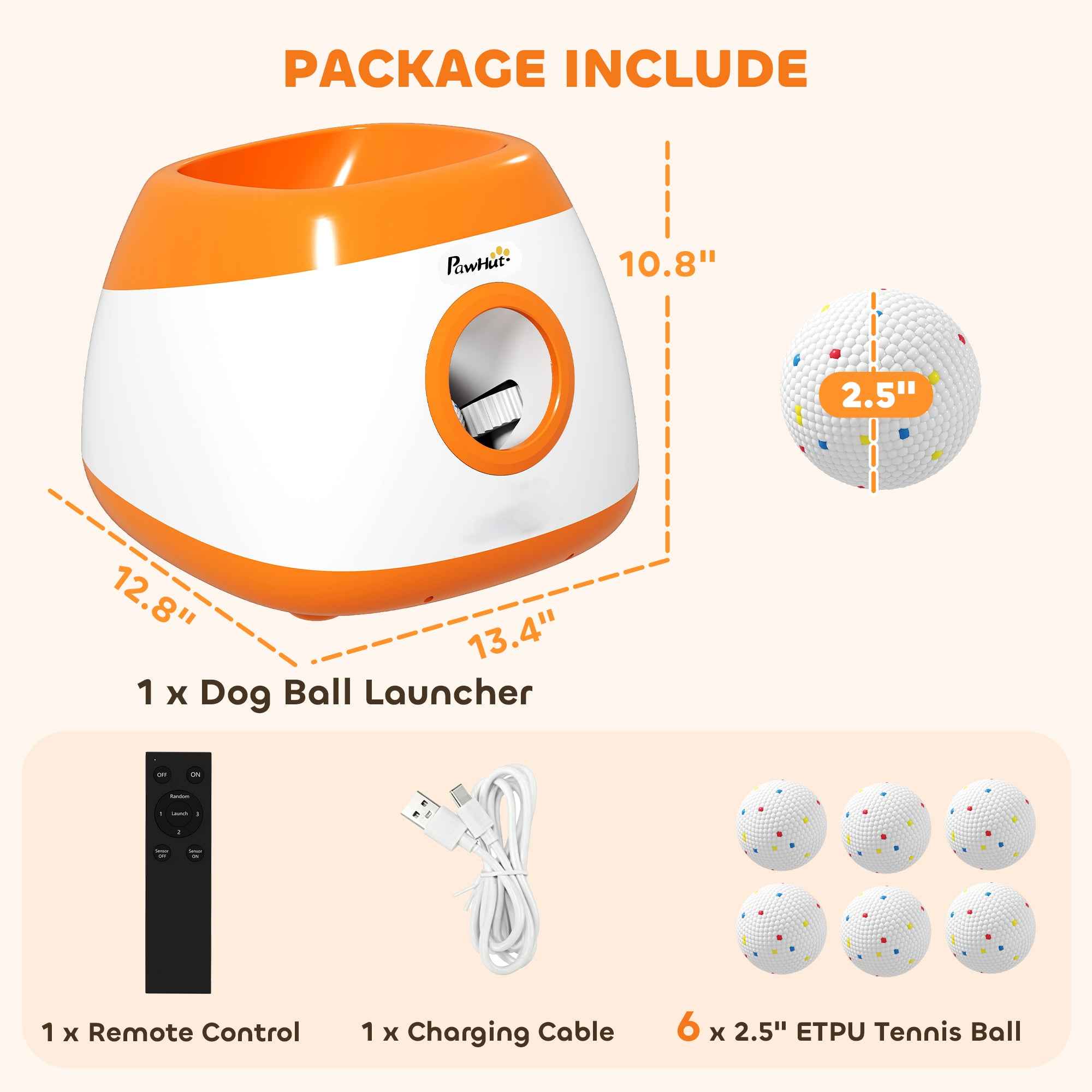 Automatic Dog Ball Launcher - 26-79 FT Remote Control