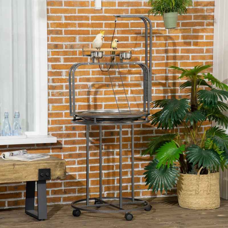 PawHut Parrot Stand - Large Bird Perch Stand With Toy Hook
