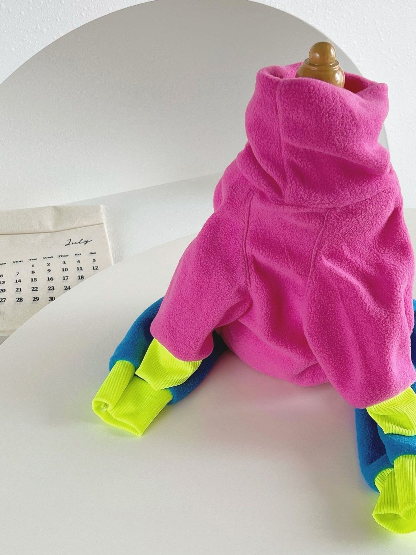Dog Color Block Jumpsuit - Turtleneck Four-Leg Onesie Extended Sizes