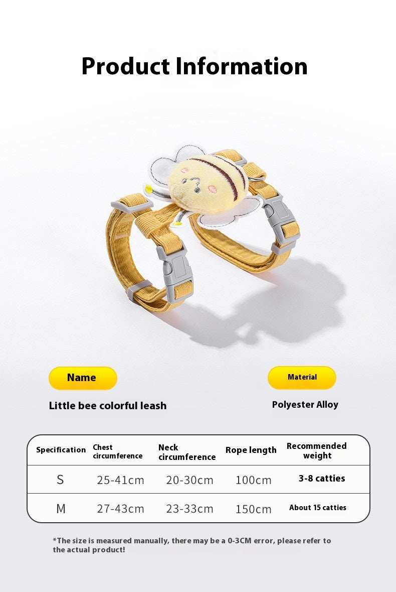 Fun "Cute Bee" Small Pet Harness & Matching Lead
