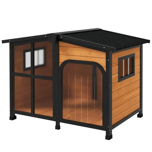 Weatherproof Cabin - Outdoor Wooden Dog House