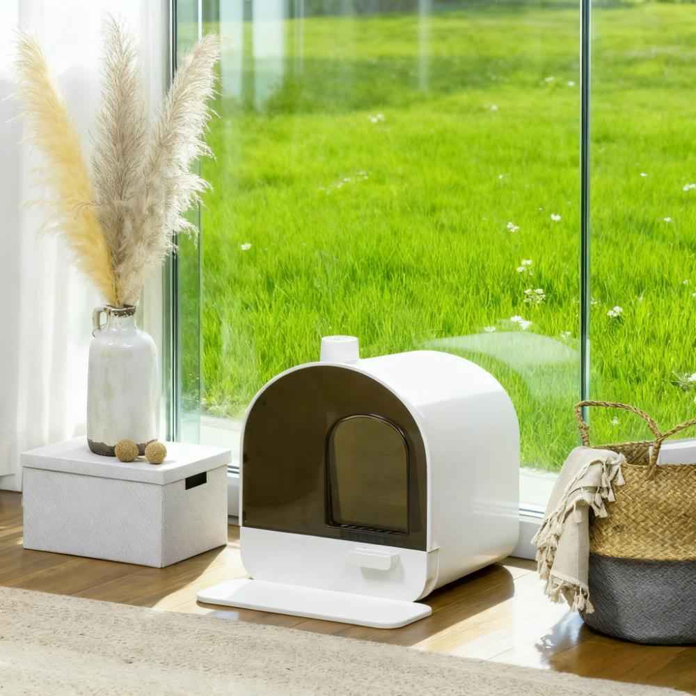 Cat Litter Box With Lid - Hooded Filter Scoop Included